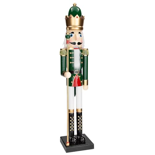 3 Ft. Green Wooden Holiday Nutcracker Q1721