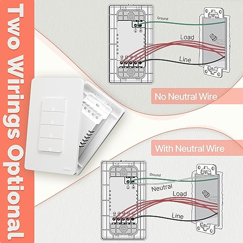 Zigbee Smart Switches, No Neutral Wire, Single Pole Light Switch P57762