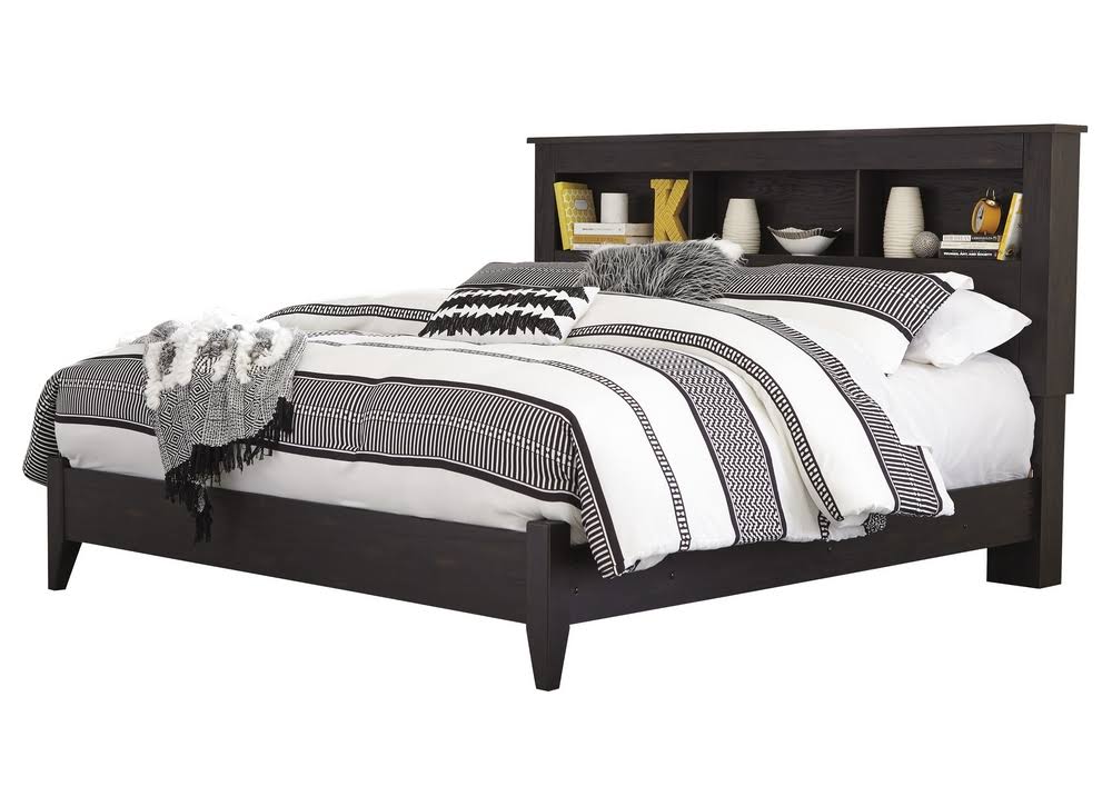 Dark Brown King Bookcase Headboard K1946