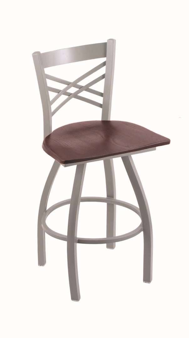 Swivel Counter Stool with Anodized Nickel Finish L953974