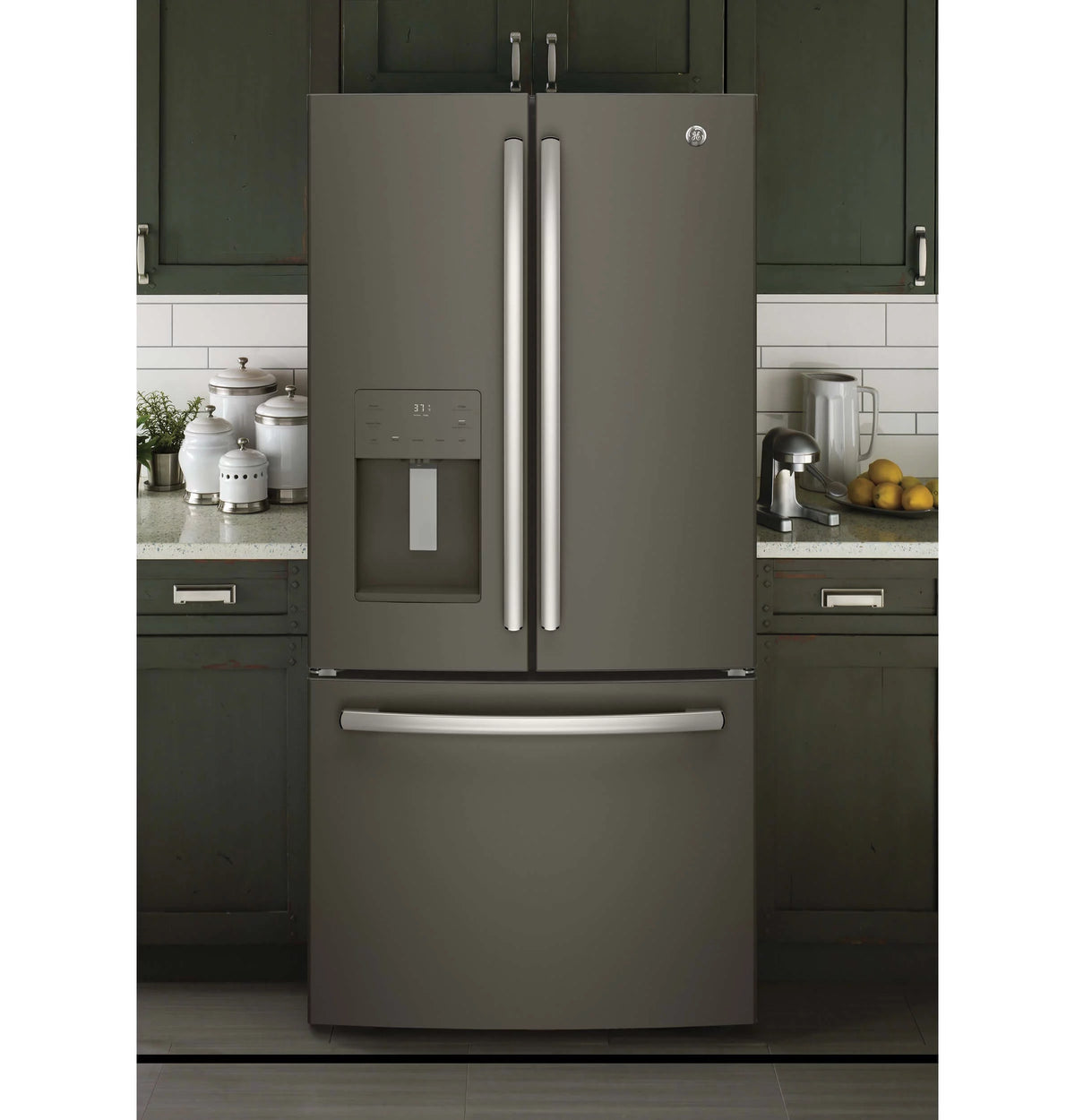 Slate 33" Counter Depth French Door Refrigerator with 17.5 cu. ft. Capacity T9382
