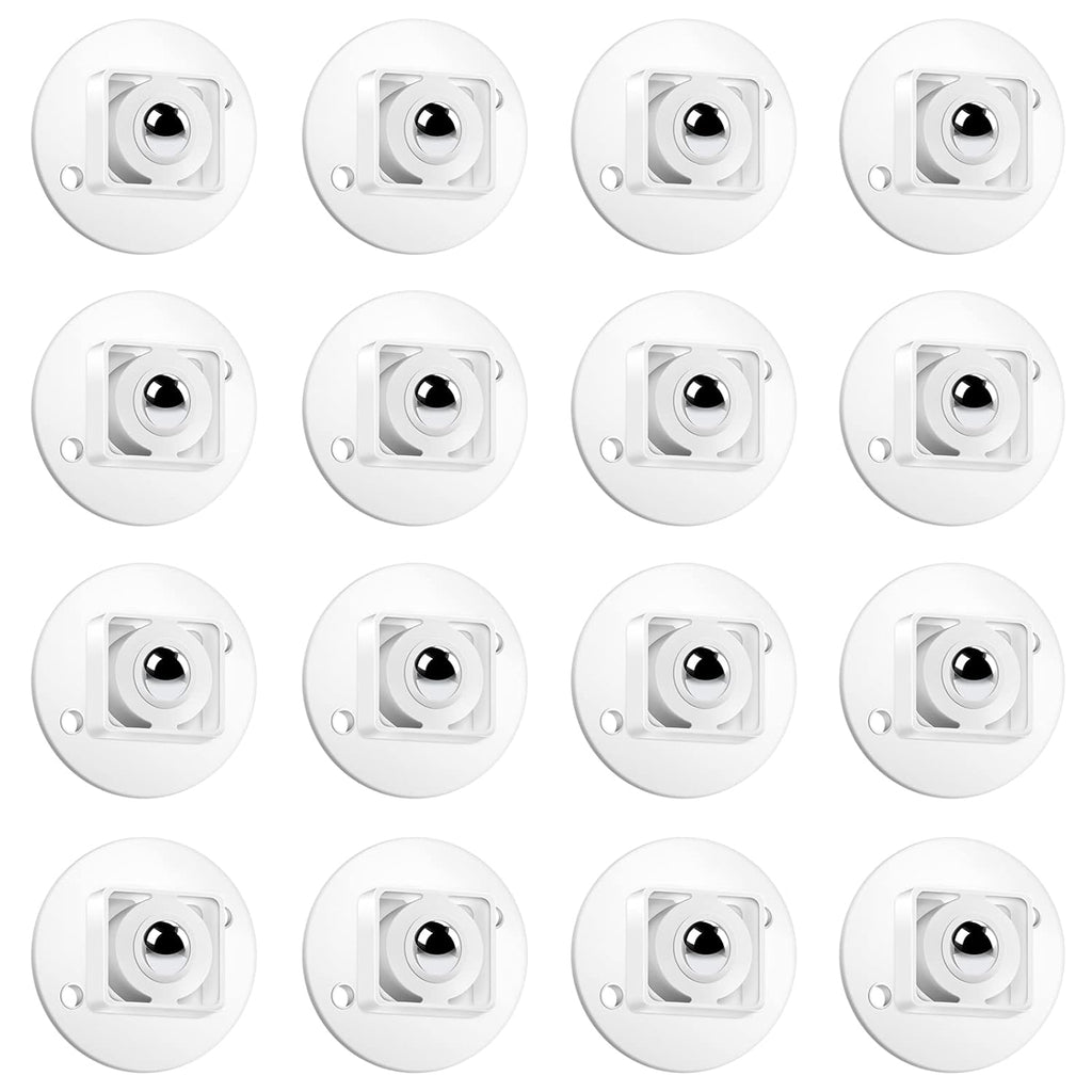 16 Pcs Self Adhesive Stainless Steel Swivel Caster Wheels Z57904
