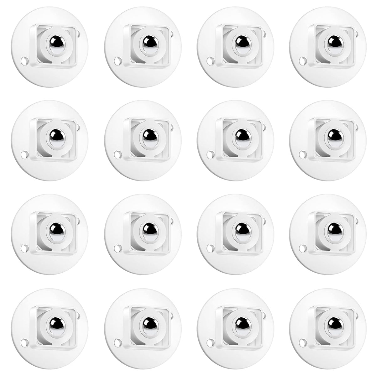 16 Pcs Self Adhesive Stainless Steel Swivel Caster Wheels Z57904