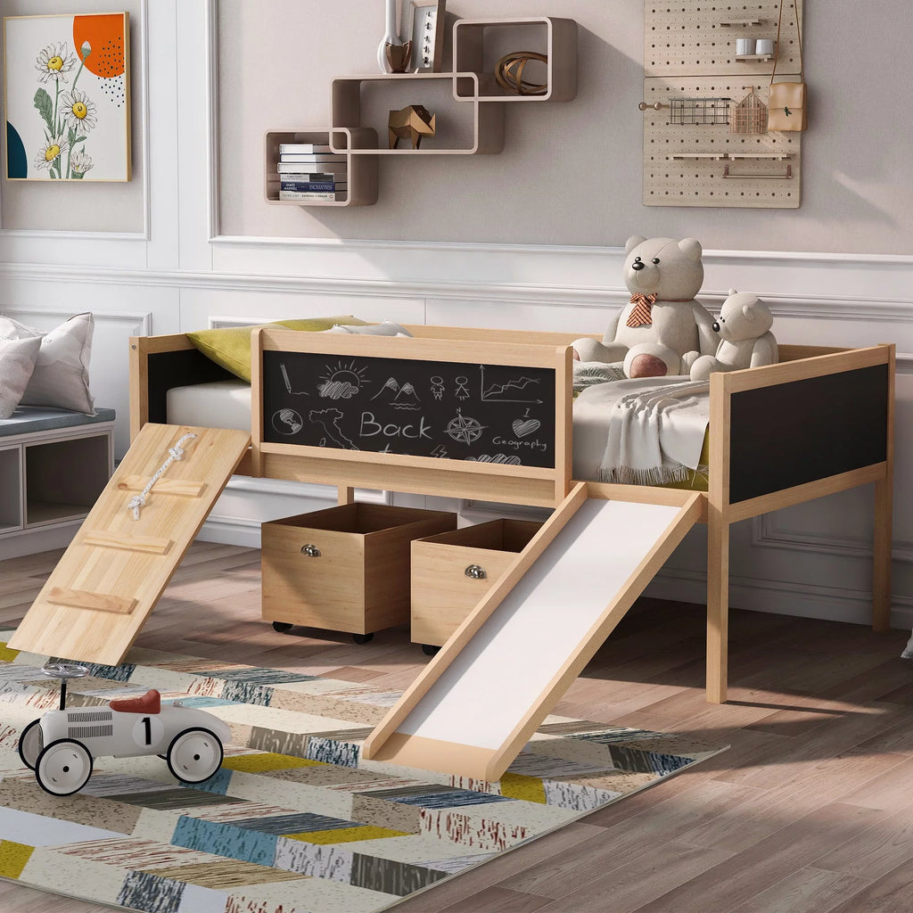 Twin Loft Bed with Dual Storage K4752