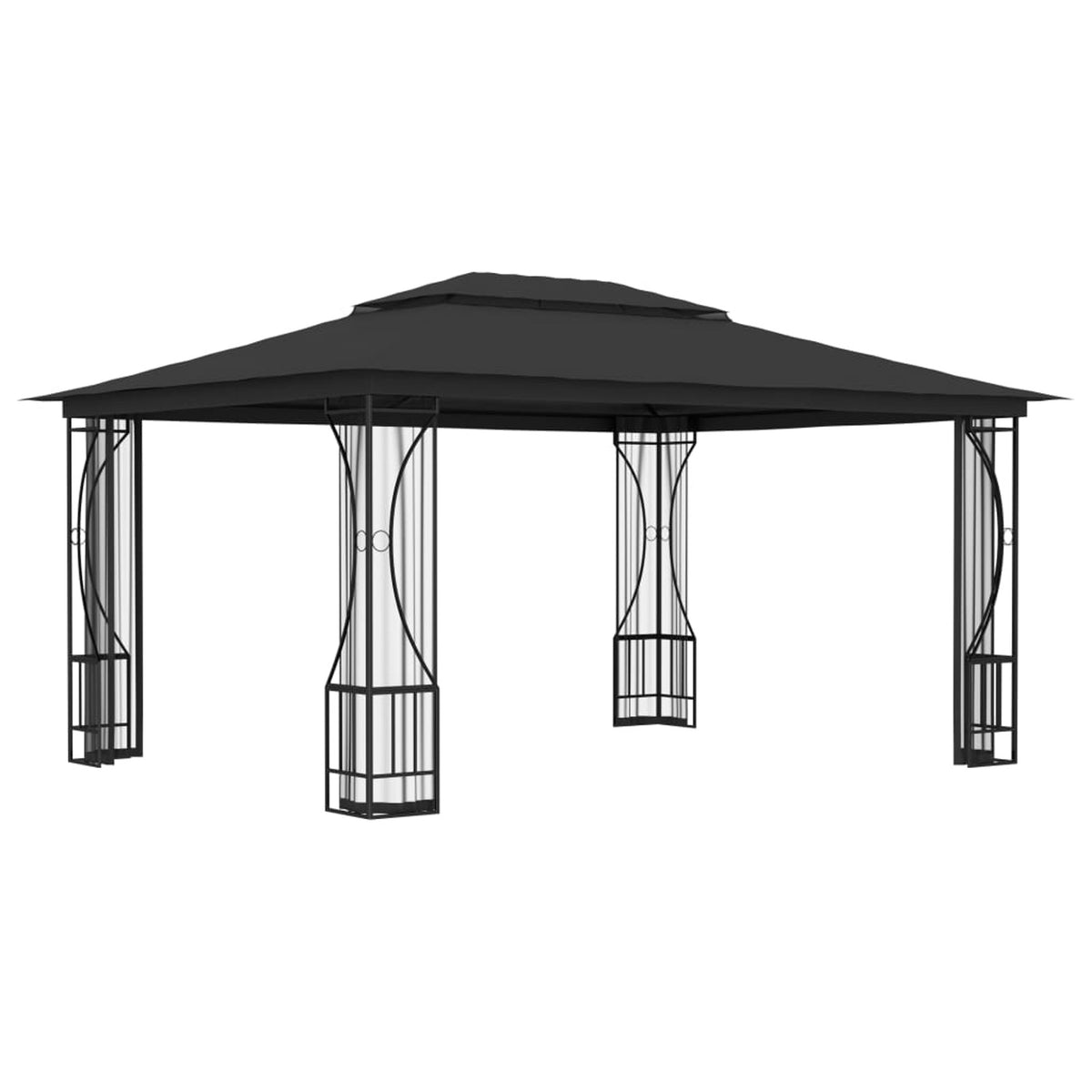 Anthracite Gazebo with Nets Q2467