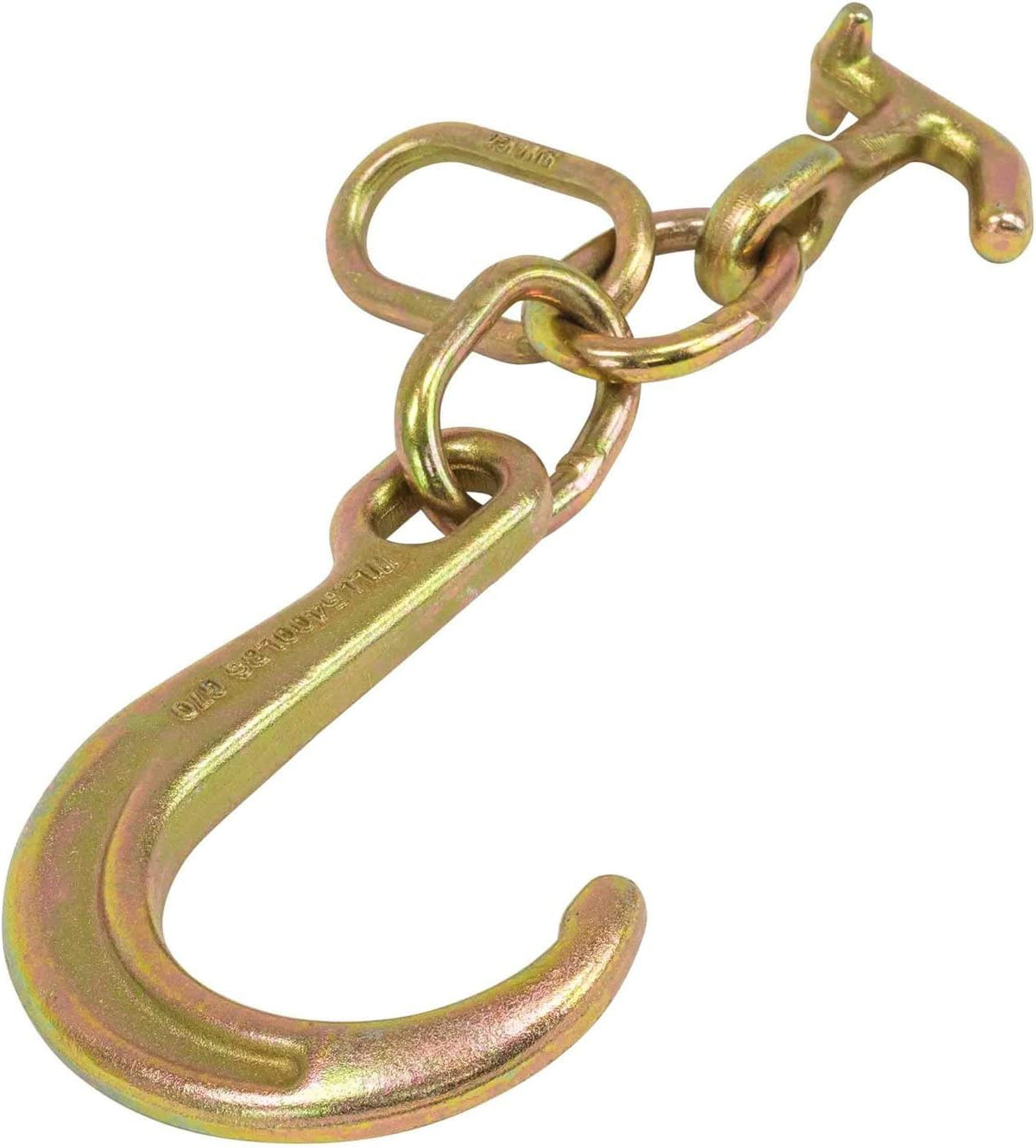 (2 Pack) 8" G70 J Hook with T-J Hooks and Enlarged Link, 5,400 lbs WLL Q29523