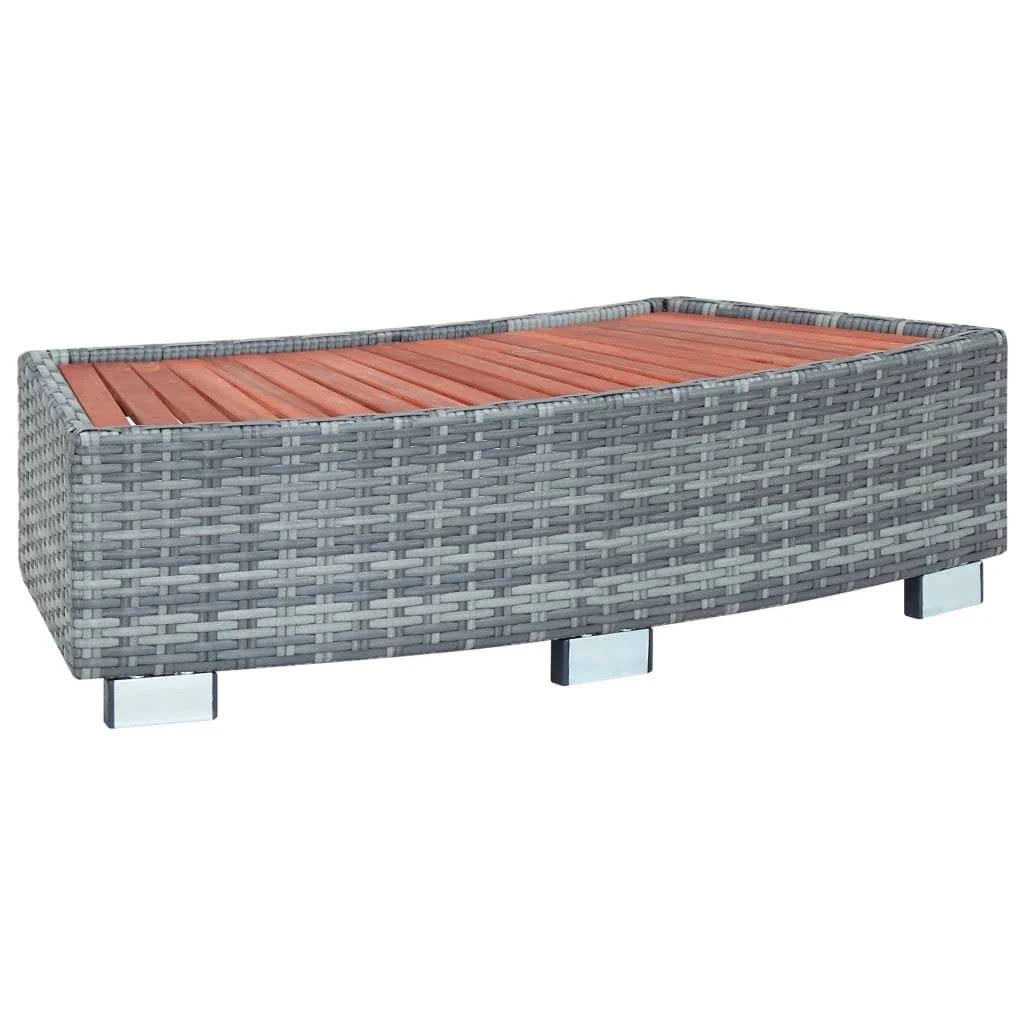 Gray Poly Rattan Spa Step S47816