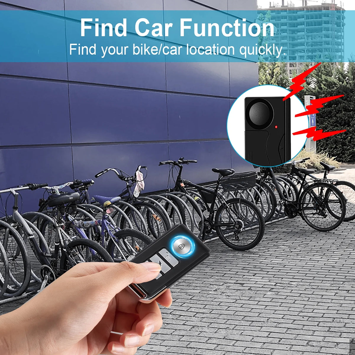 2Pack Remote Control Anti-Theft Bicycle Alarm P98646
