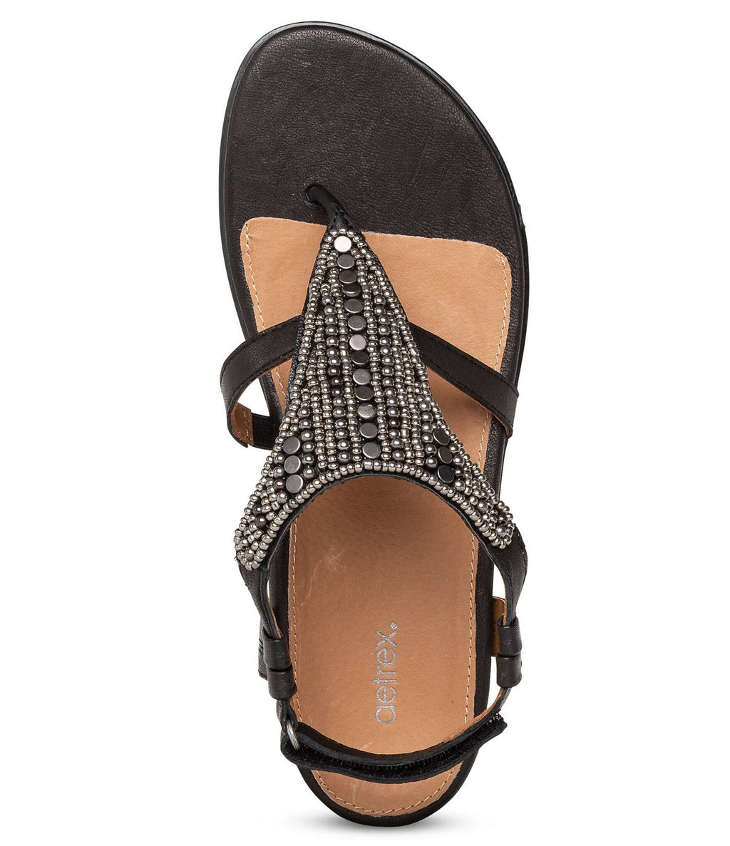 Sheila Black Leather Shoes K109