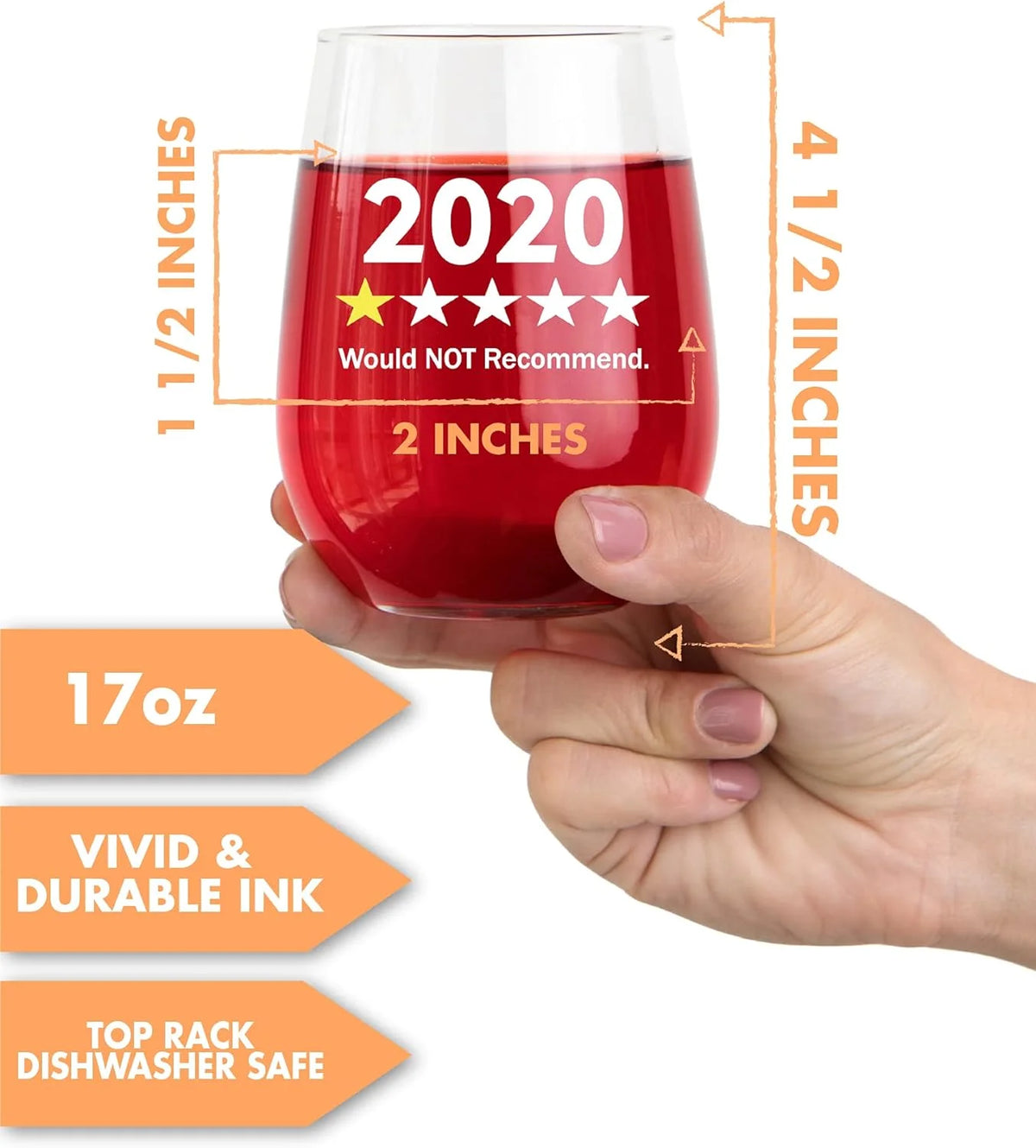 17 Oz Stemless Wine Glass Y26117