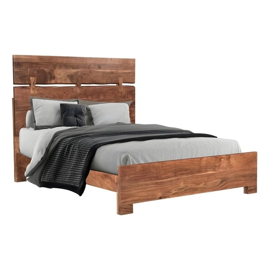 Solid Wood Queen Panel Bed Z17570