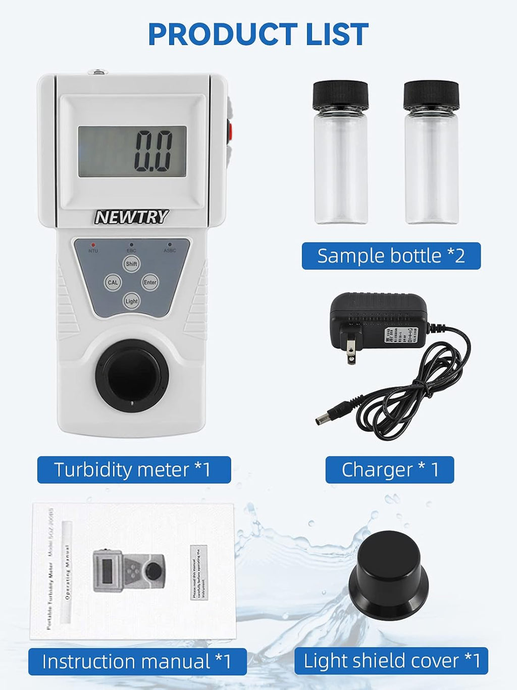 Portable Digital Water Turbidimeter 0~200 NTU Q816