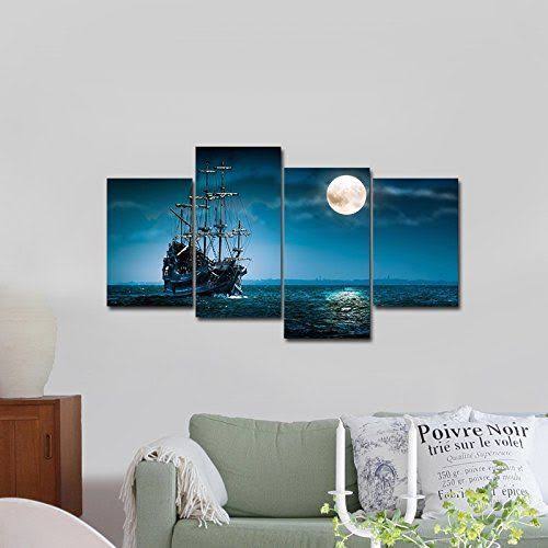 4 Piece Framed Seascape Artwork I387526
