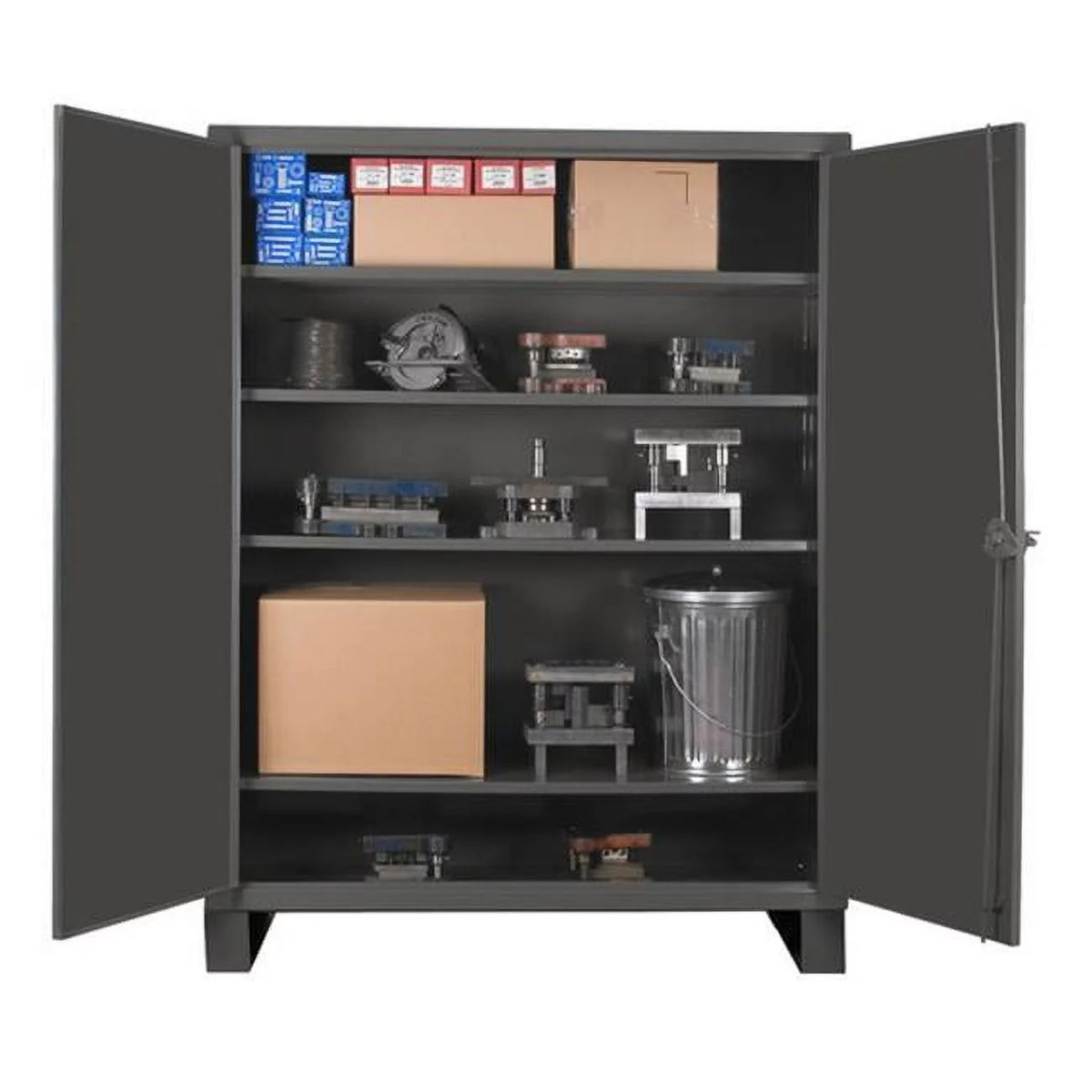 Gray 4 Shelf Storage Cabinet U3435