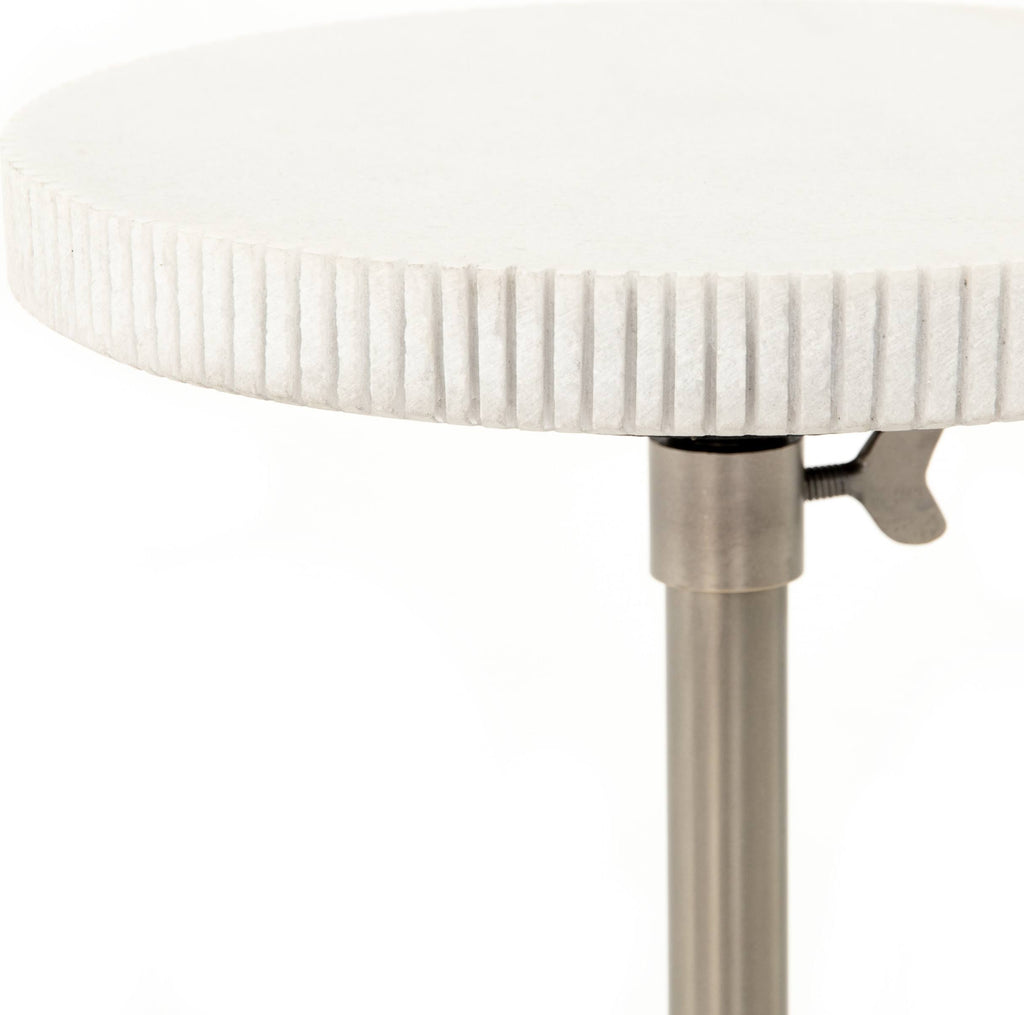 Antique Pewter Adjustable Accent Table I456