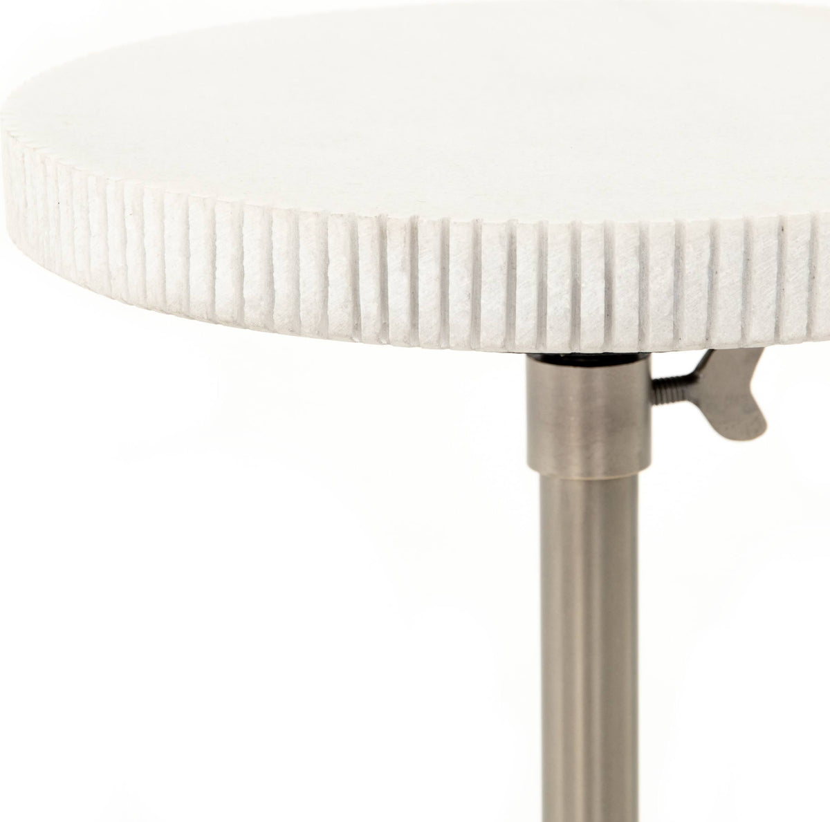 Antique Pewter Adjustable Accent Table I456