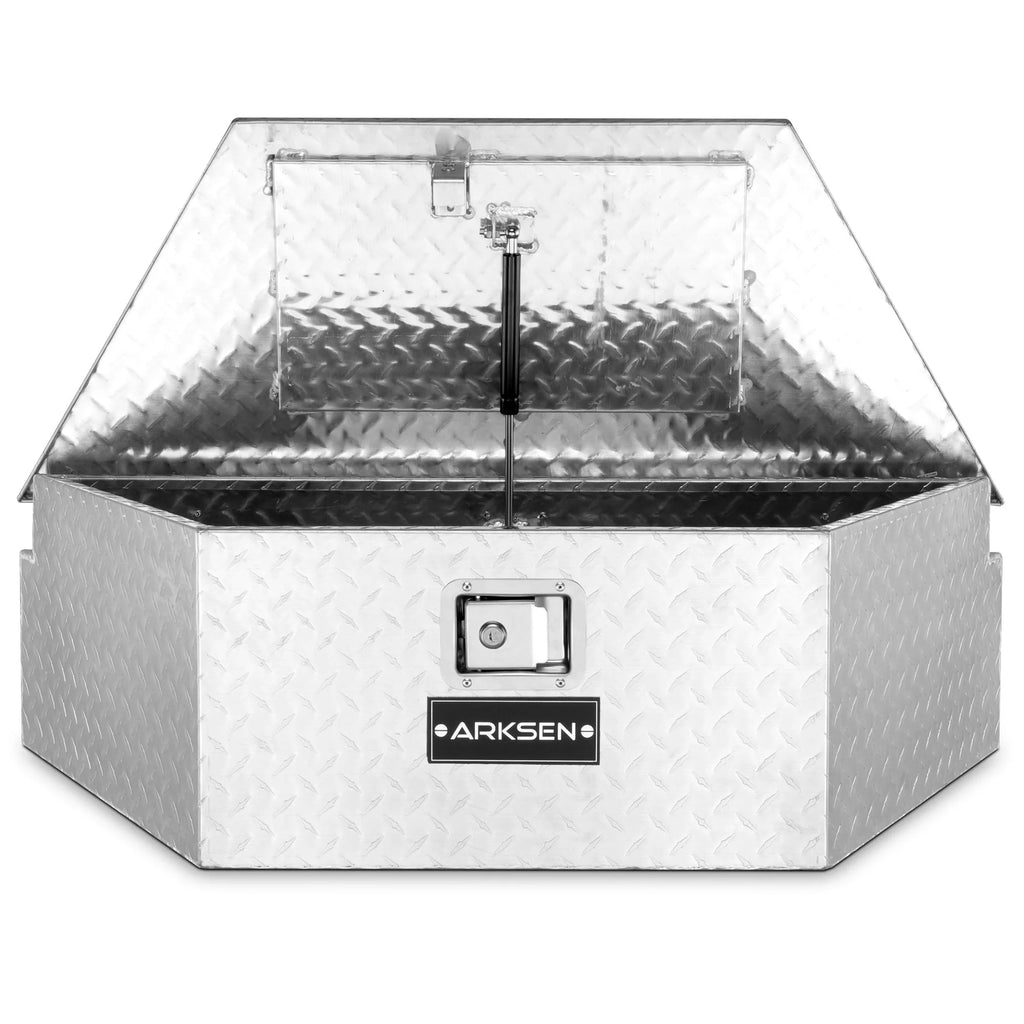 39 Diamond Plate Aluminum Trailer Tongue Box with Lock Key G690