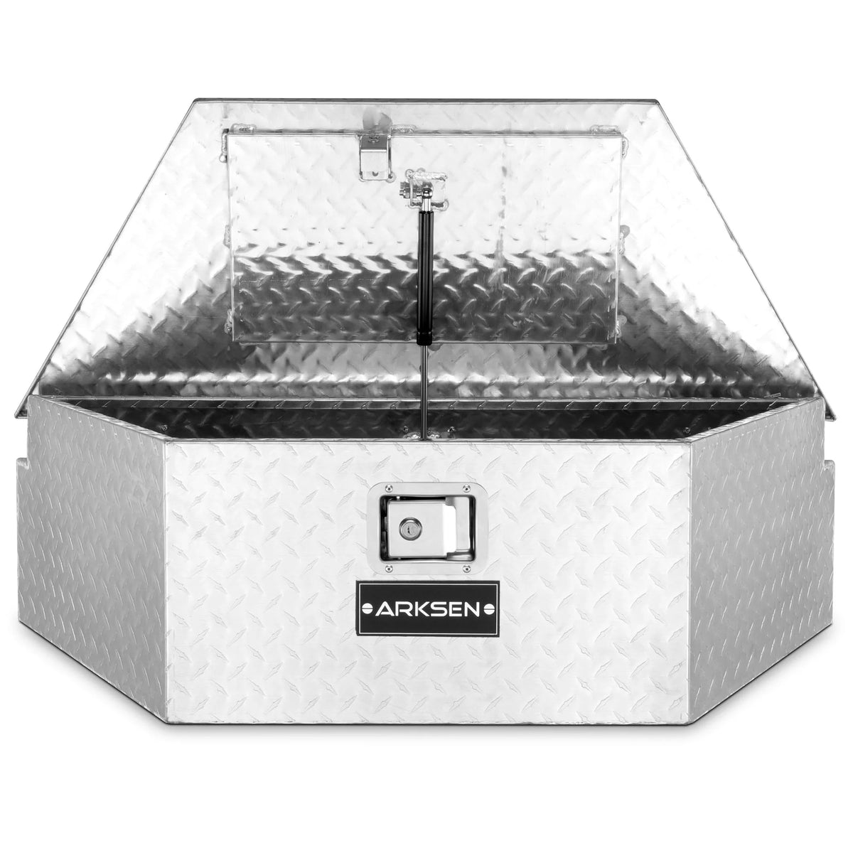 39 Diamond Plate Aluminum Trailer Tongue Box with Lock Key G690
