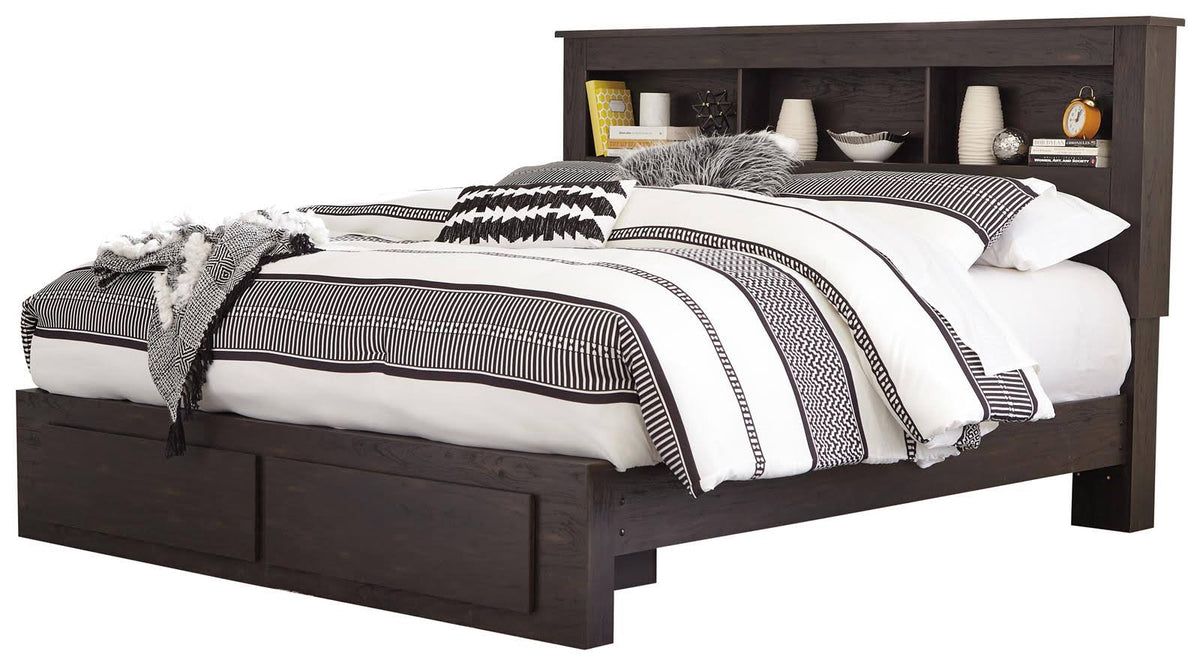 Dark Brown King Bookcase Headboard K1946
