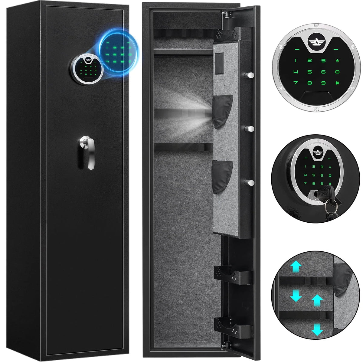 3-5 Long Gun Safe with Backlit Keypad J92702