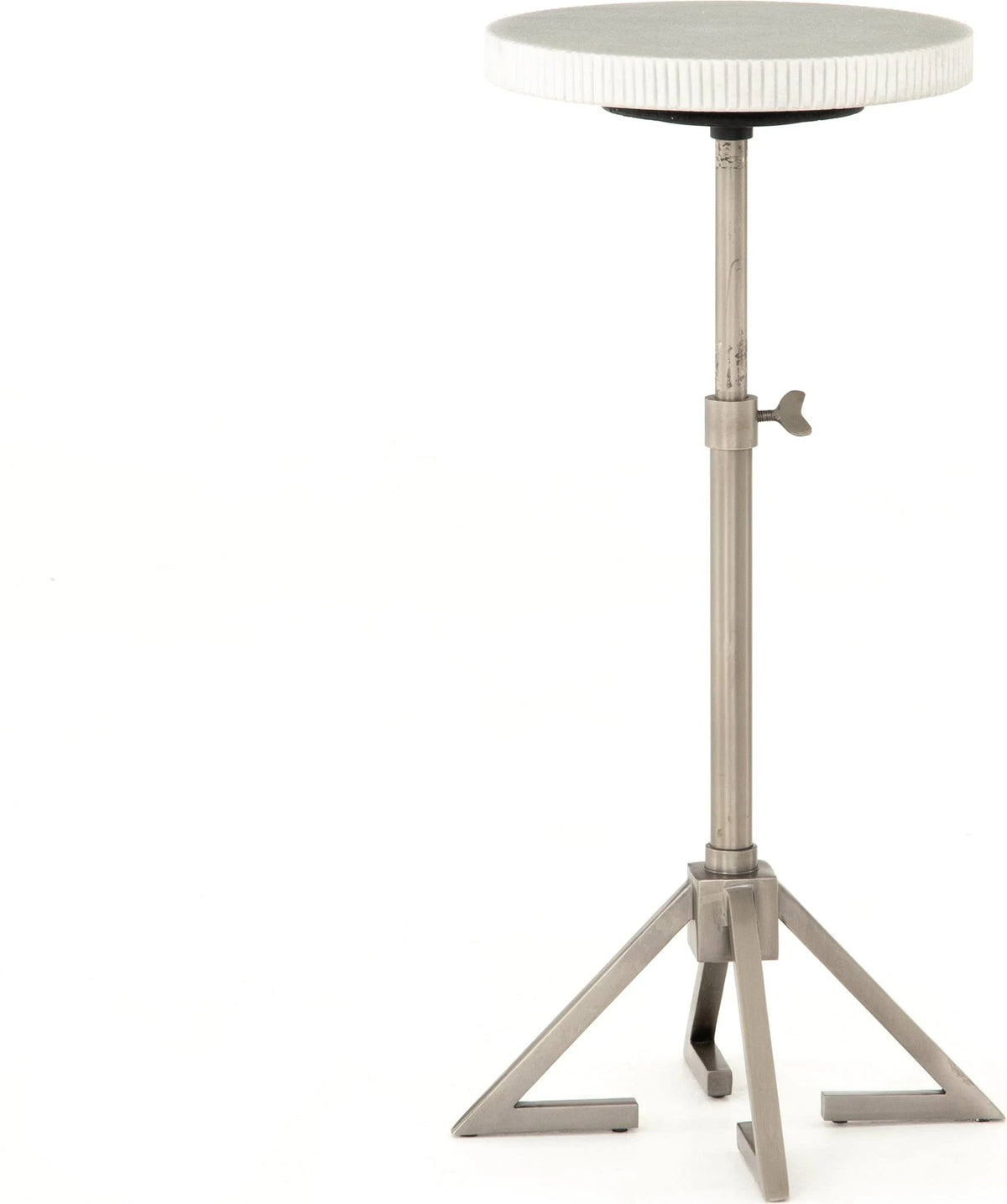 Antique Pewter Adjustable Accent Table I456