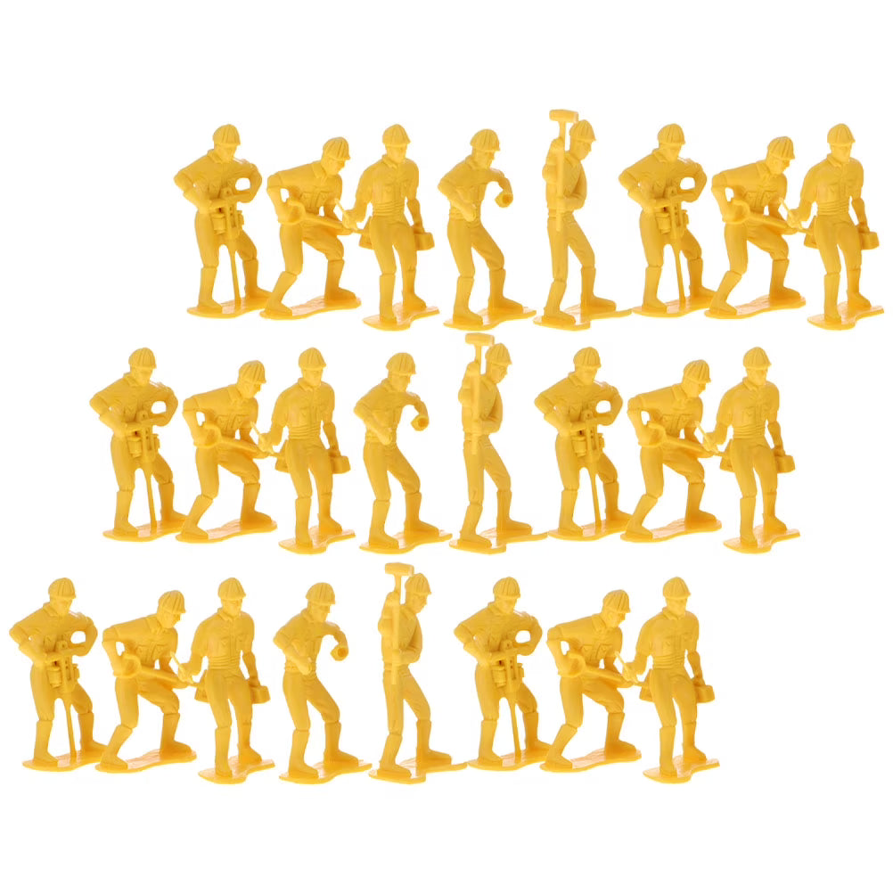 45pcs Plastic Engineering Man Toy People Figurine Play Set L71422