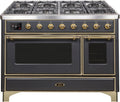 48 Dual Fuel Natural Gas Range Matte Graphite Brass Trim N9522
