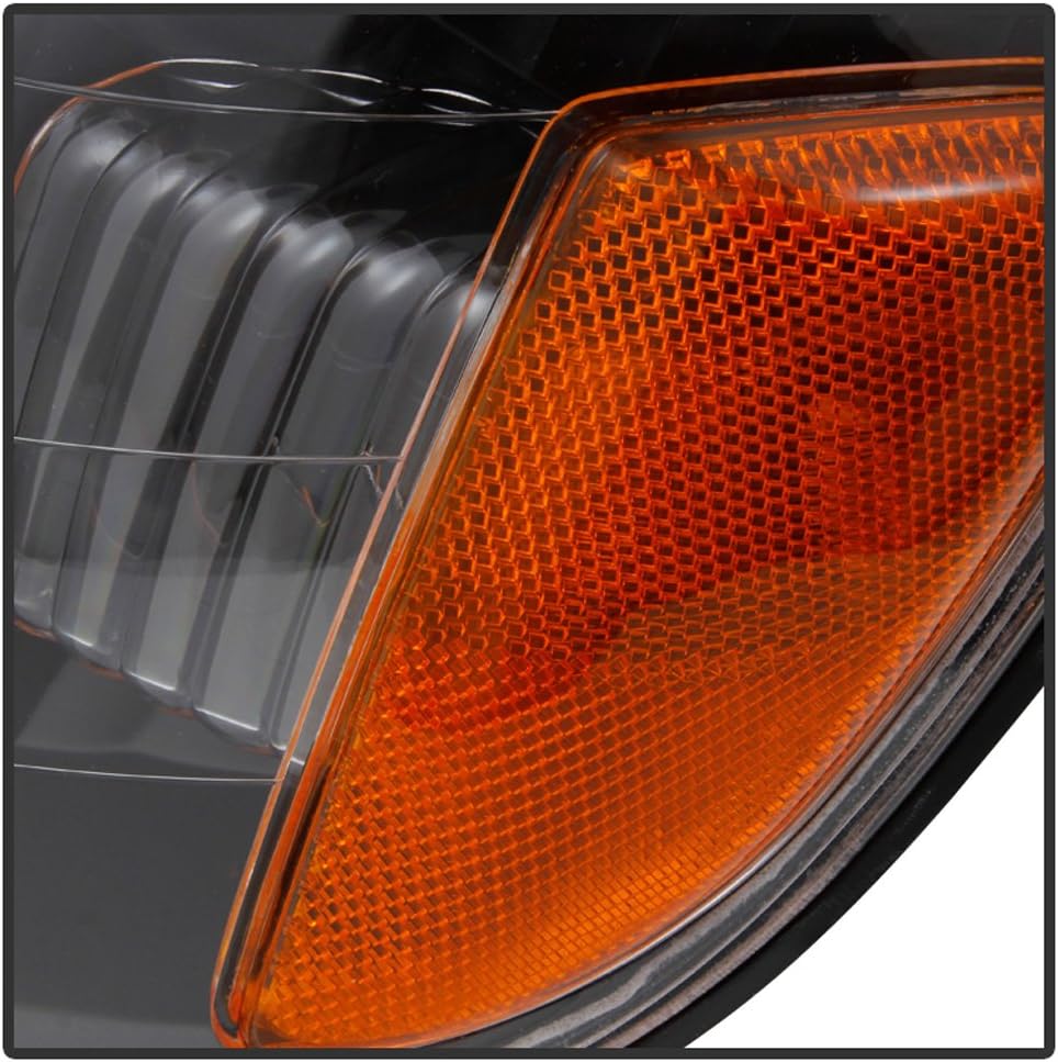 Blk Headlights Headlamp Driver + Passenger Side Z605