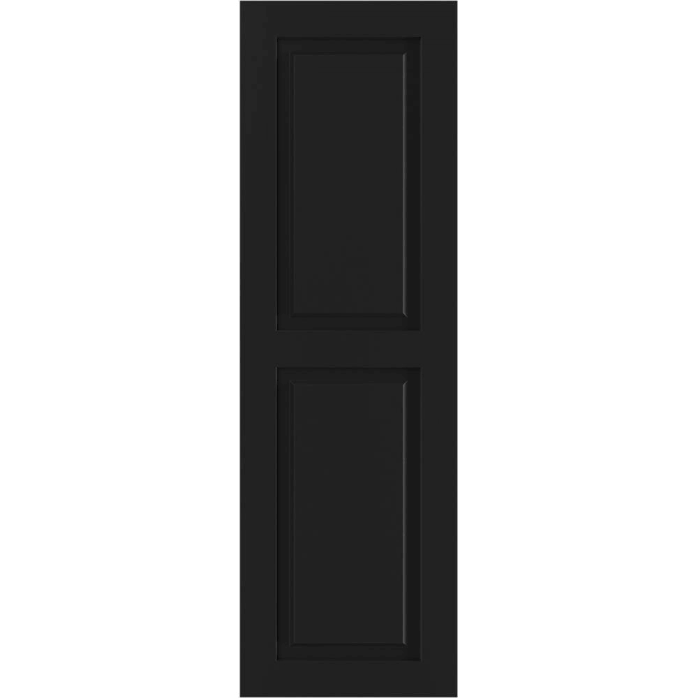 Black Exterior Composite Raised Panel Shutters Per Pair M794
