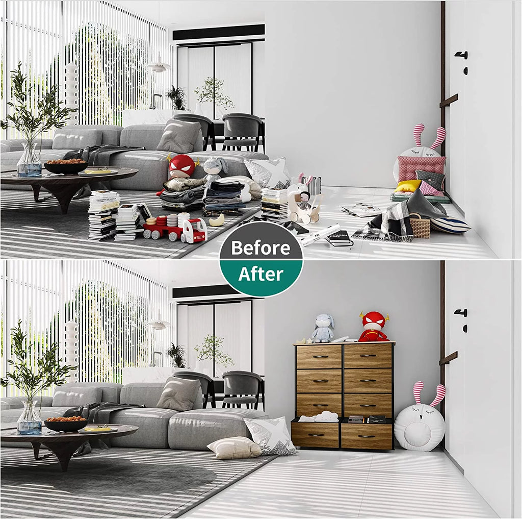 8 Drawer Fabric Dresser W659