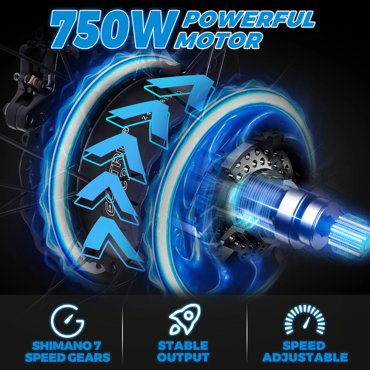 750 W 48 V 12.5 AH 26" Fat Tire Electric Bicycle W767