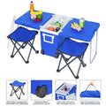 Camping Rolling Cooler with Table and 2 Chairs N987308