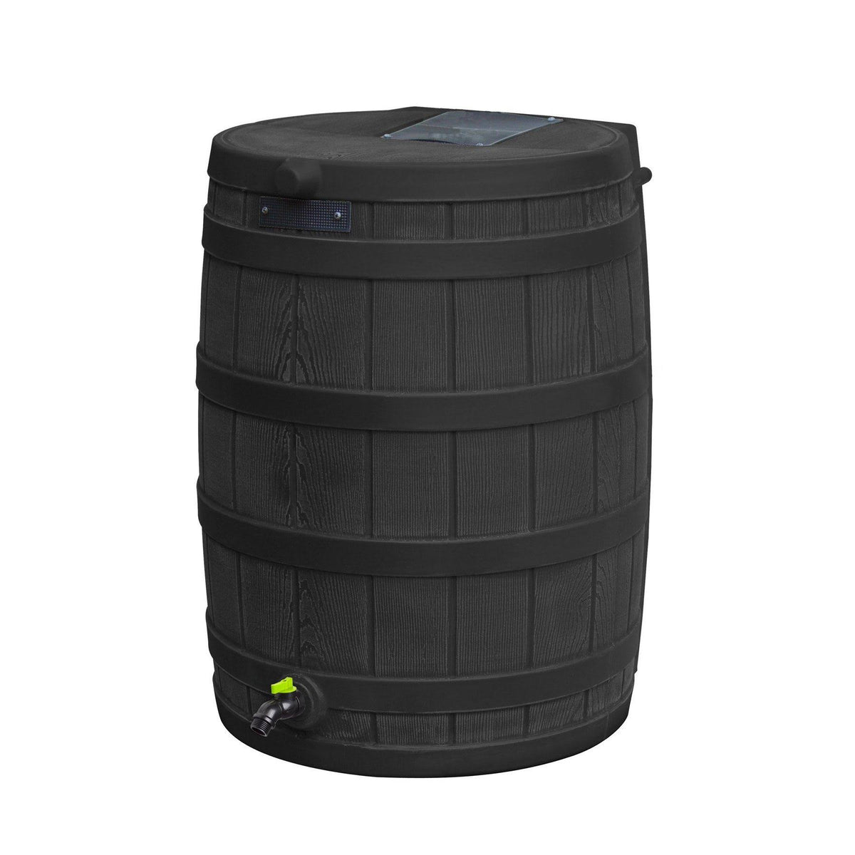 Black 50 Gallon Rain Barrel G323