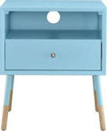 Light Blue & Natural End Table V584