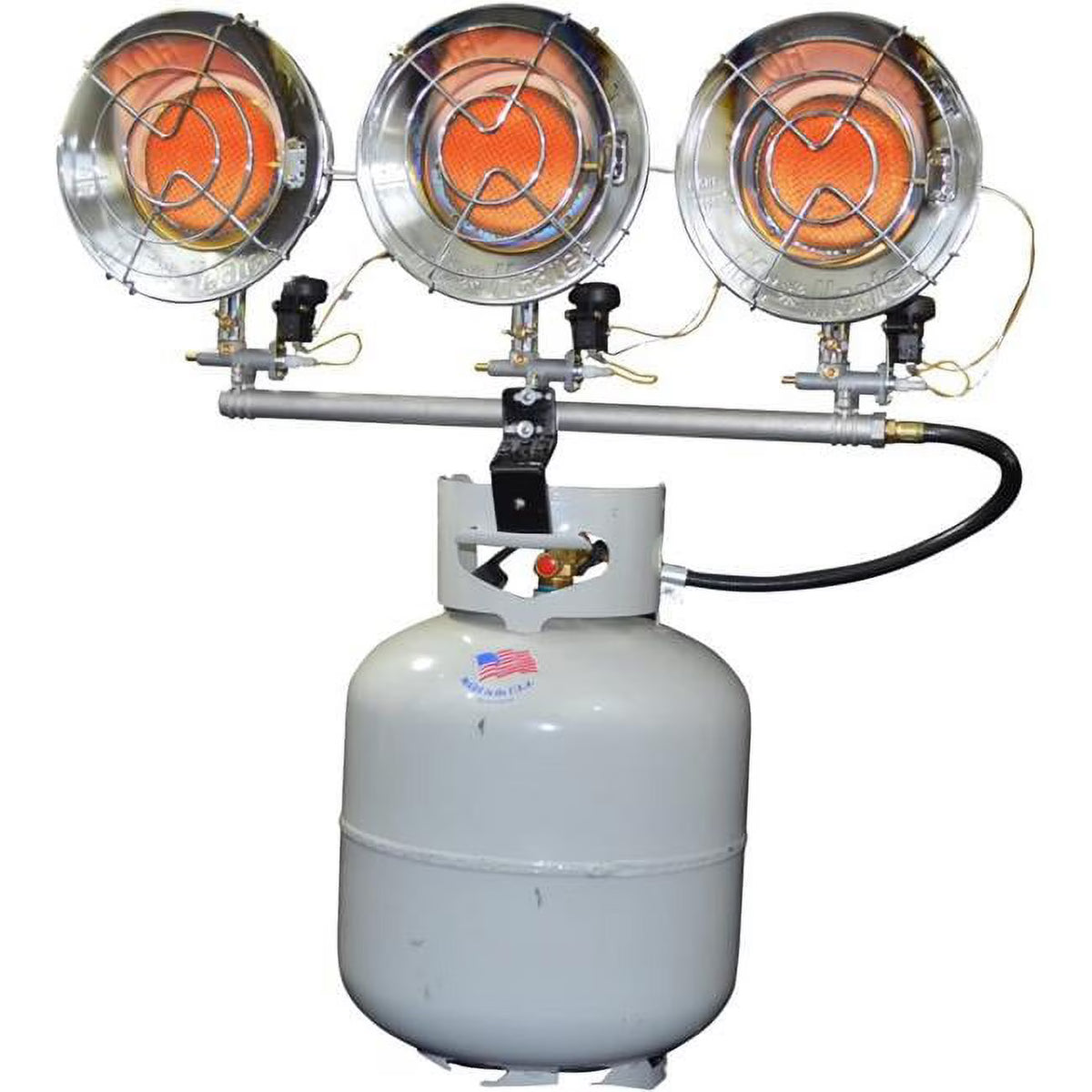 45000 BTU Liquid Propane Tank Top Heater with Triple Head T770518