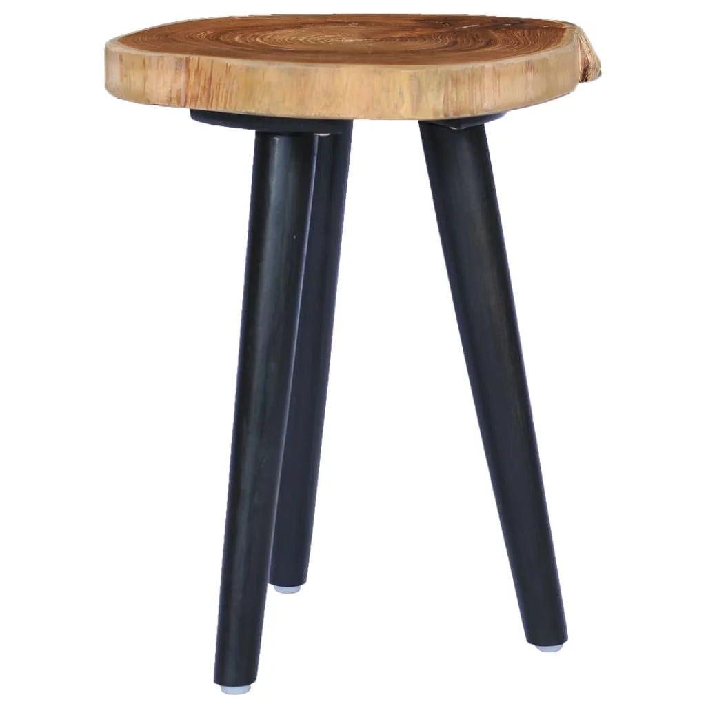 Wooden Coffee Table Teak Wood End Side Table 15.7 x 17.7 Inches D188