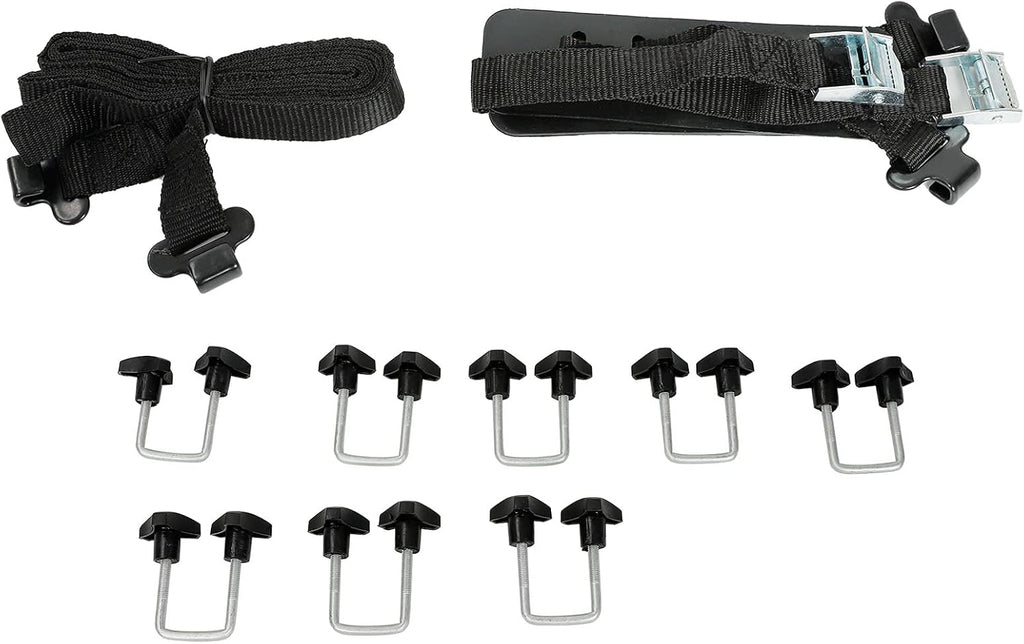 Kayak Roof Rack with Ratchet Lashing Straps, Black Pack of 2 G3243