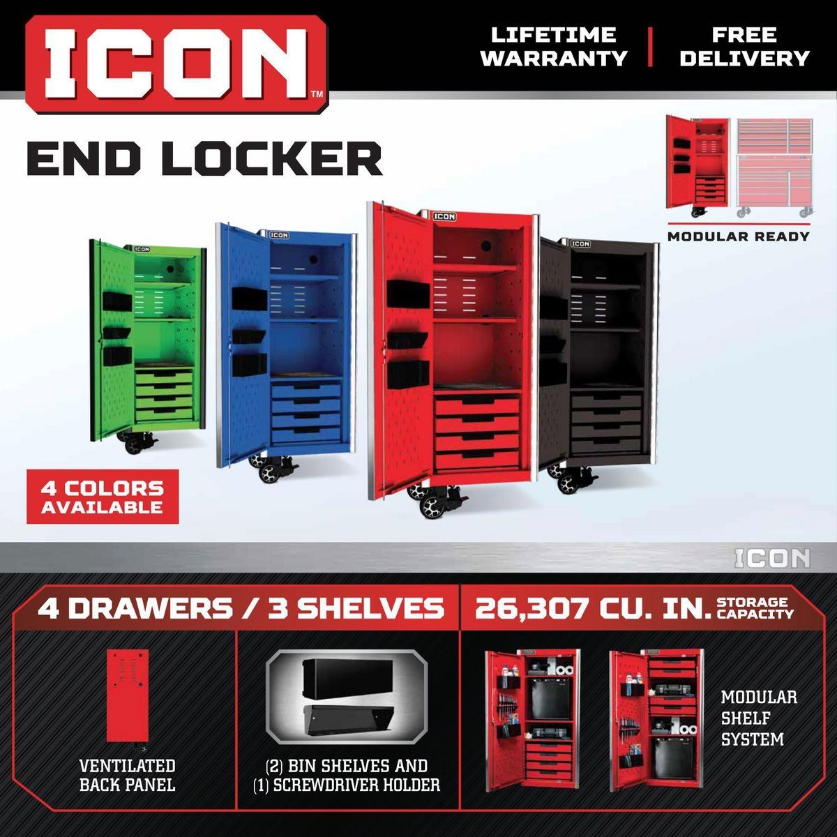 28 in. End Locker T6461