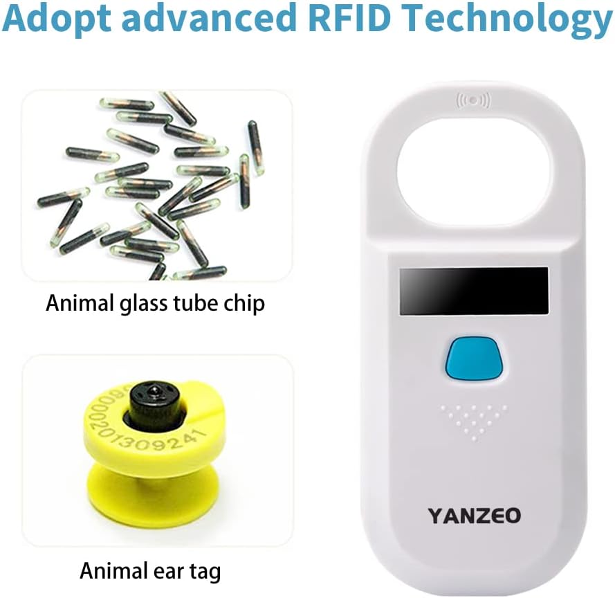 Pet Microchip Reader RFID EMID Animal Handheld Scanner Pack of 2 V277800