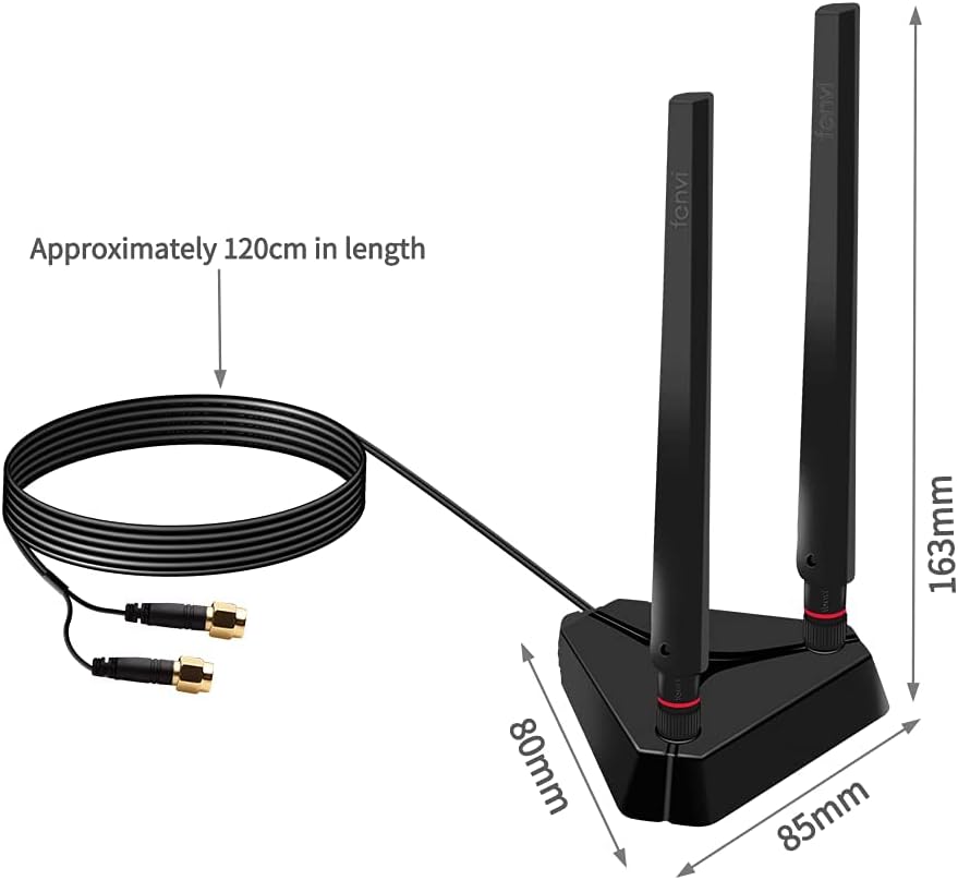 WiFi 6E PCI-E Network Card Tri-Band BT5.2 Wireless Gigabit 802.11ax MU-MIMO PCIe WiFi Adapter with High Gain Antenna Pack of 2 U535