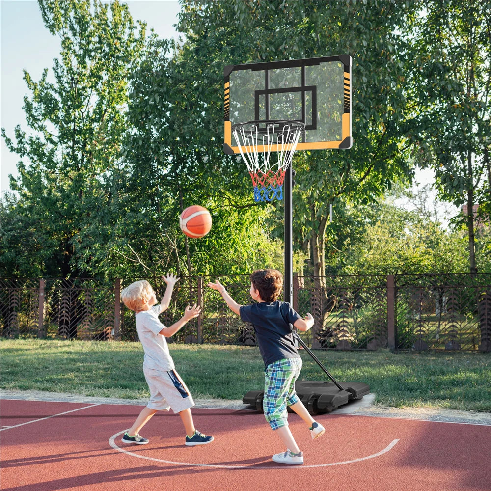 Height Adjustable Portable Basketball Hoop with Wheels H97694