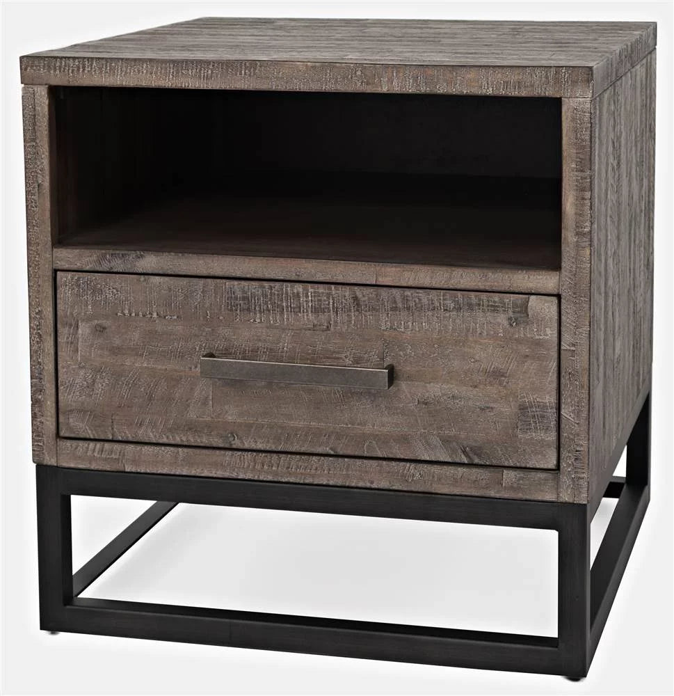 Distressed Acacia End Table X51304