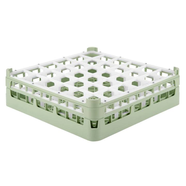 Light Green 36-Compartment Glass Rack O412