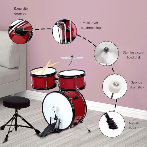 5-Piece Kids Drum Set with 13" Bass Drum P6158