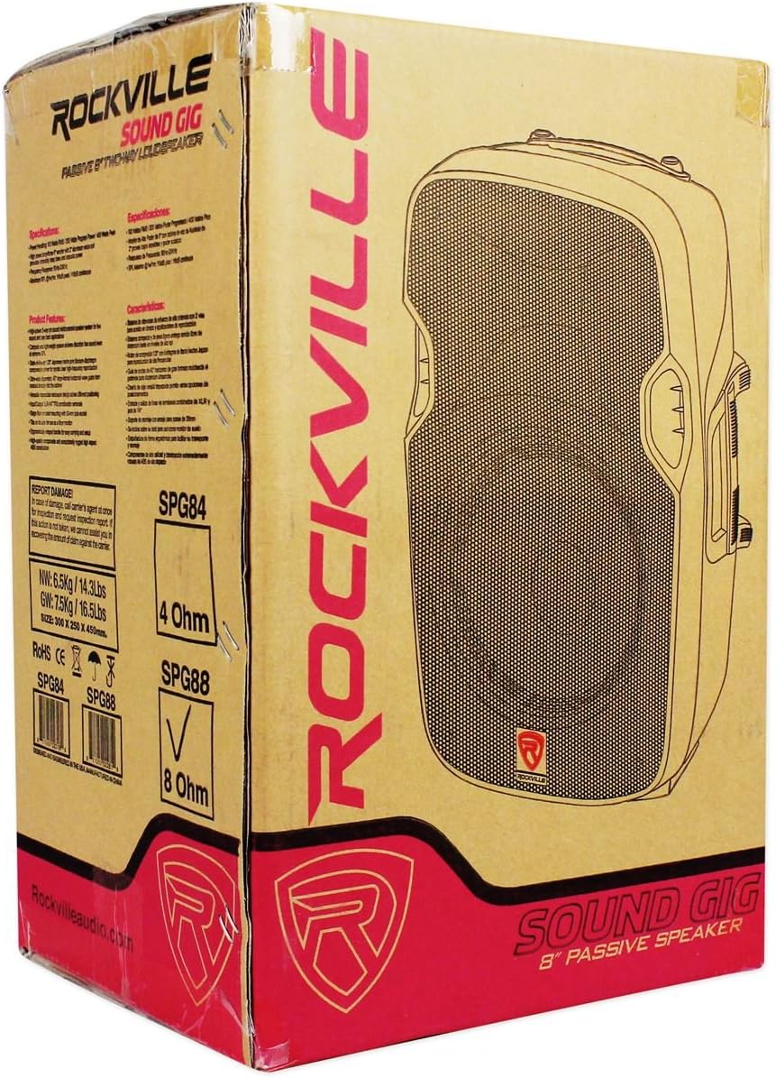 8 Passive 800W PA Speakers ABS Cabinet 8 Ohm Q351319