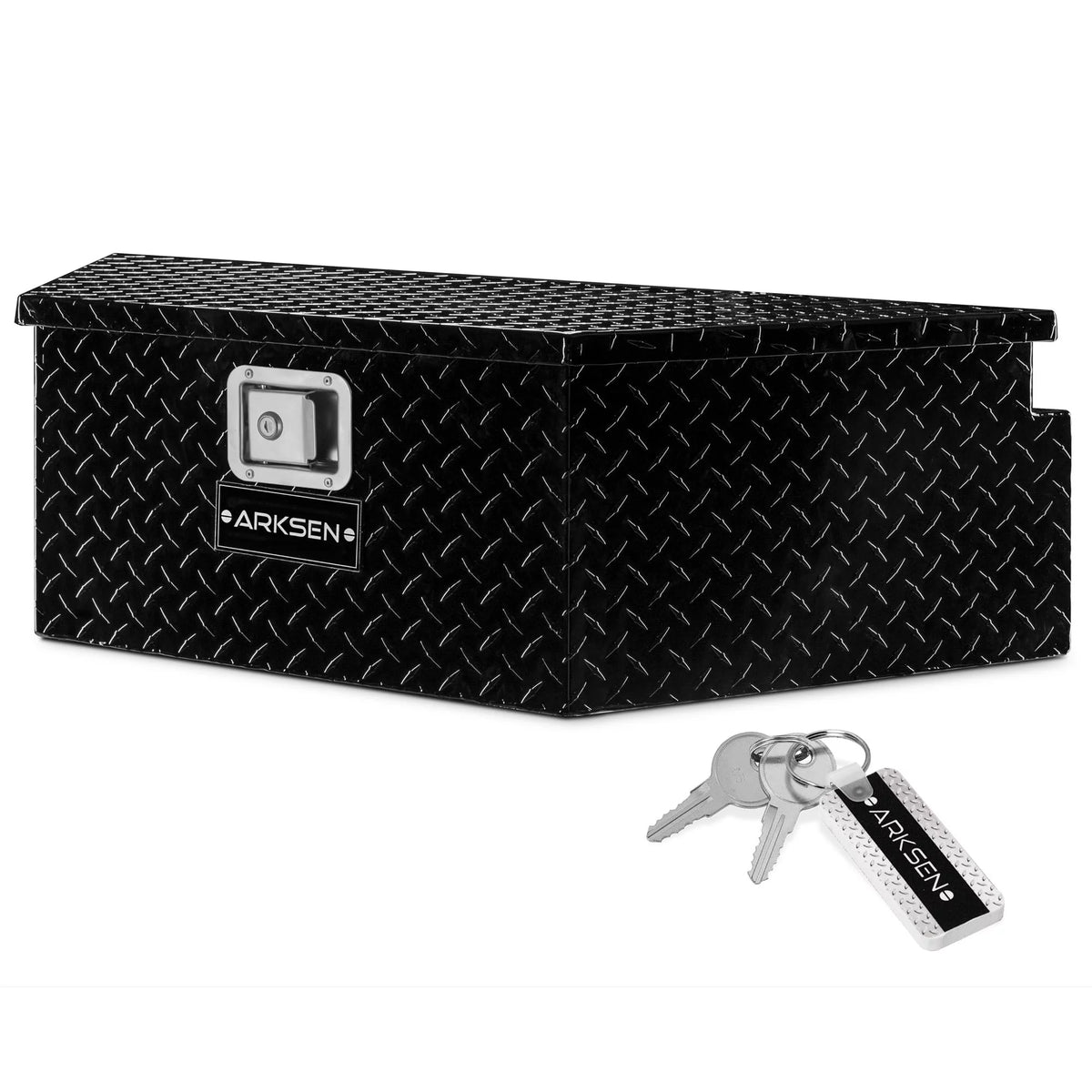 39 Diamond Plate Aluminum Trailer Tongue Box with Lock Key G690