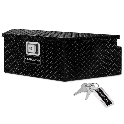 39 Diamond Plate Aluminum Trailer Tongue Box with Lock Key G690