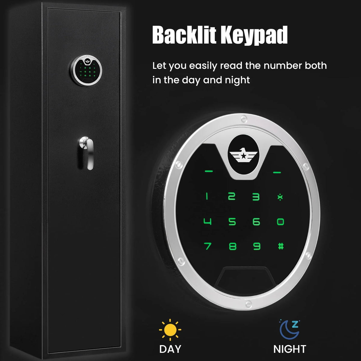 3-5 Long Gun Safe with Backlit Keypad J92702