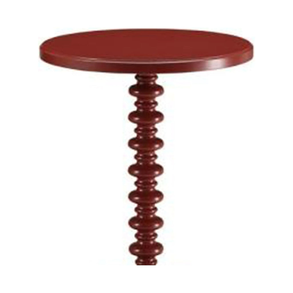 Side Table With Round Top, Red P253
