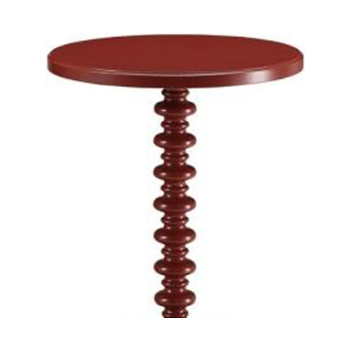 Side Table With Round Top, Red P253